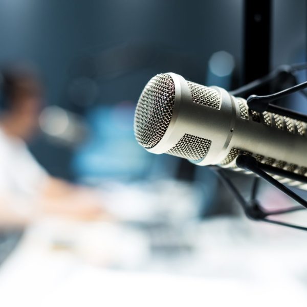 dj working in studio