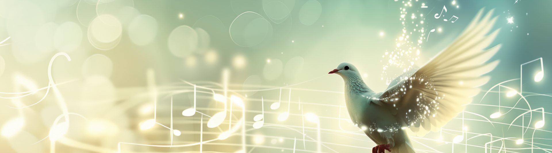 dove with music notes